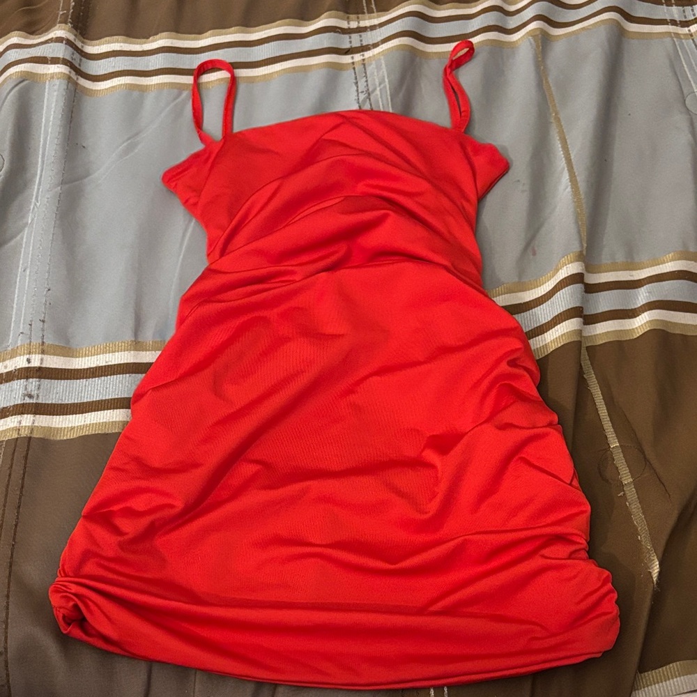 SHEIN Vibrant Red Mini Dress